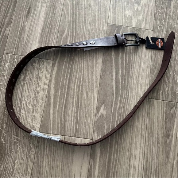✔️HARLEY DAVIDSON MENS BELT WITH RIVETS ANTIQUE FINISH - Picture 5 of 9